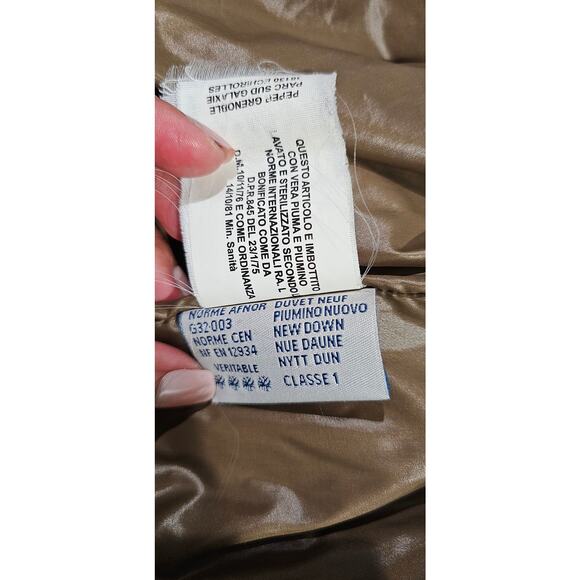 Moncler Down Hooded Jacket with Genuine Fur Olive Green - Picture 14 of 16